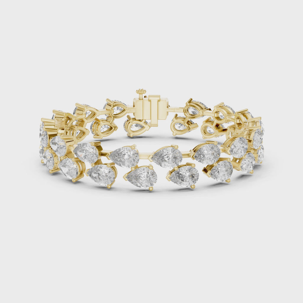 Pear Cut Diamond Tennis Bracelet