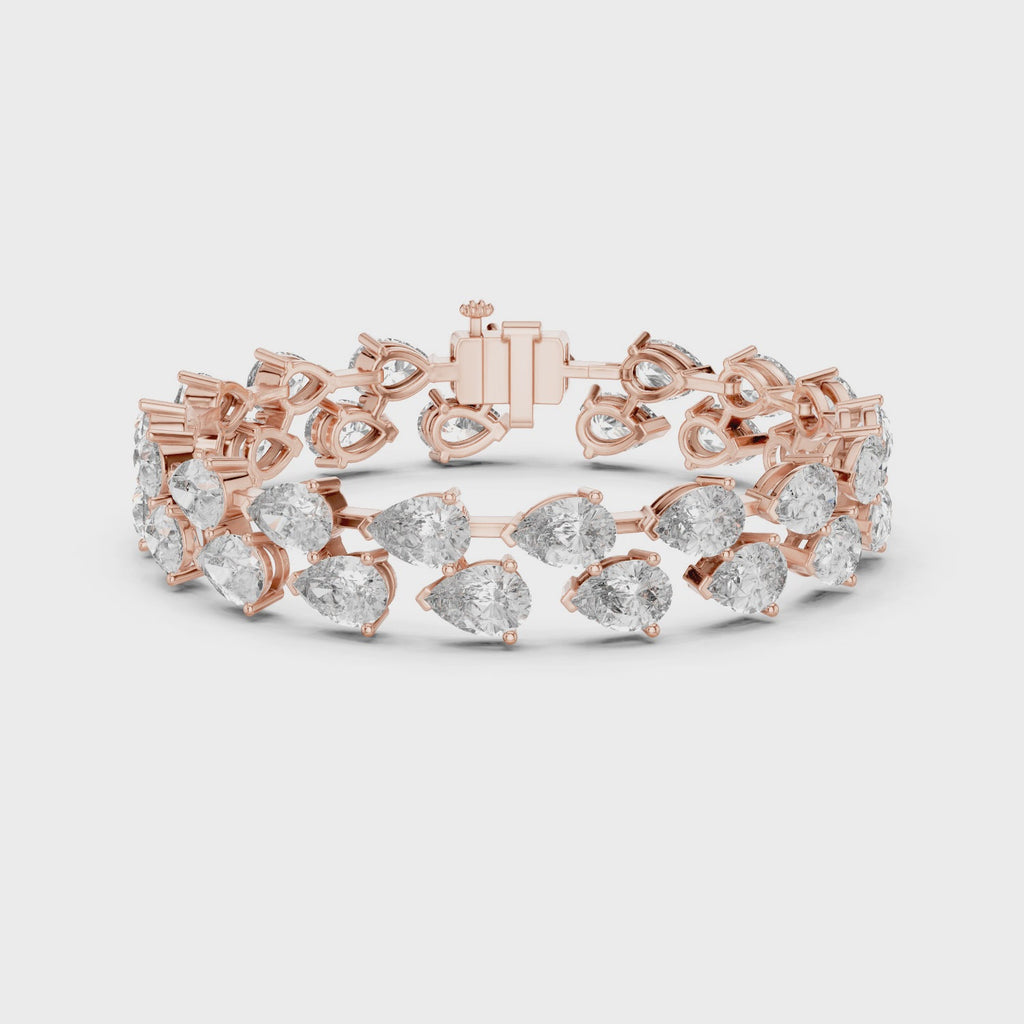 Pear Cut Diamond Tennis Bracelet