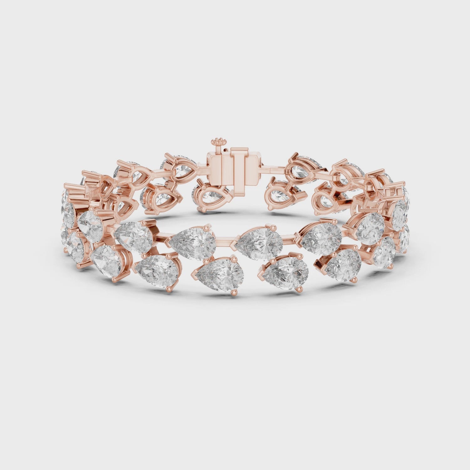 Pear Cut Diamond Tennis Bracelet