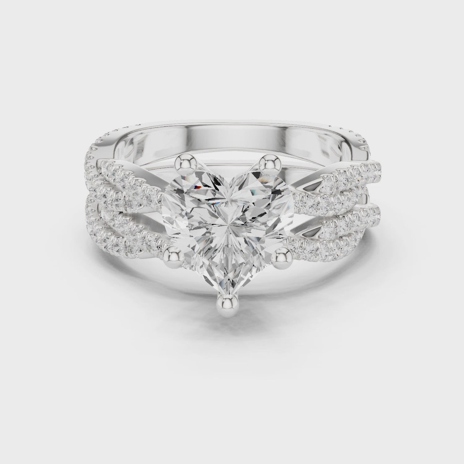 Heart Shape Diamond Engagement Ring