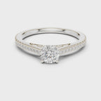 Round Diamond Pavé Engagement Ring