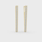 Diamond Bar Drop Earrings