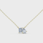 Toi et Moi Emerald & Pear Pendant Necklace