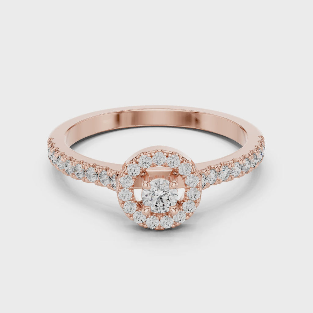 Round Halo Diamond Engagement Ring