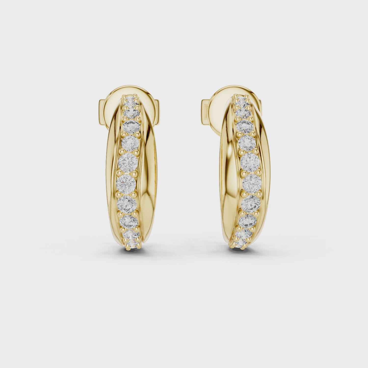 Diamond Pavé Hoop Earrings