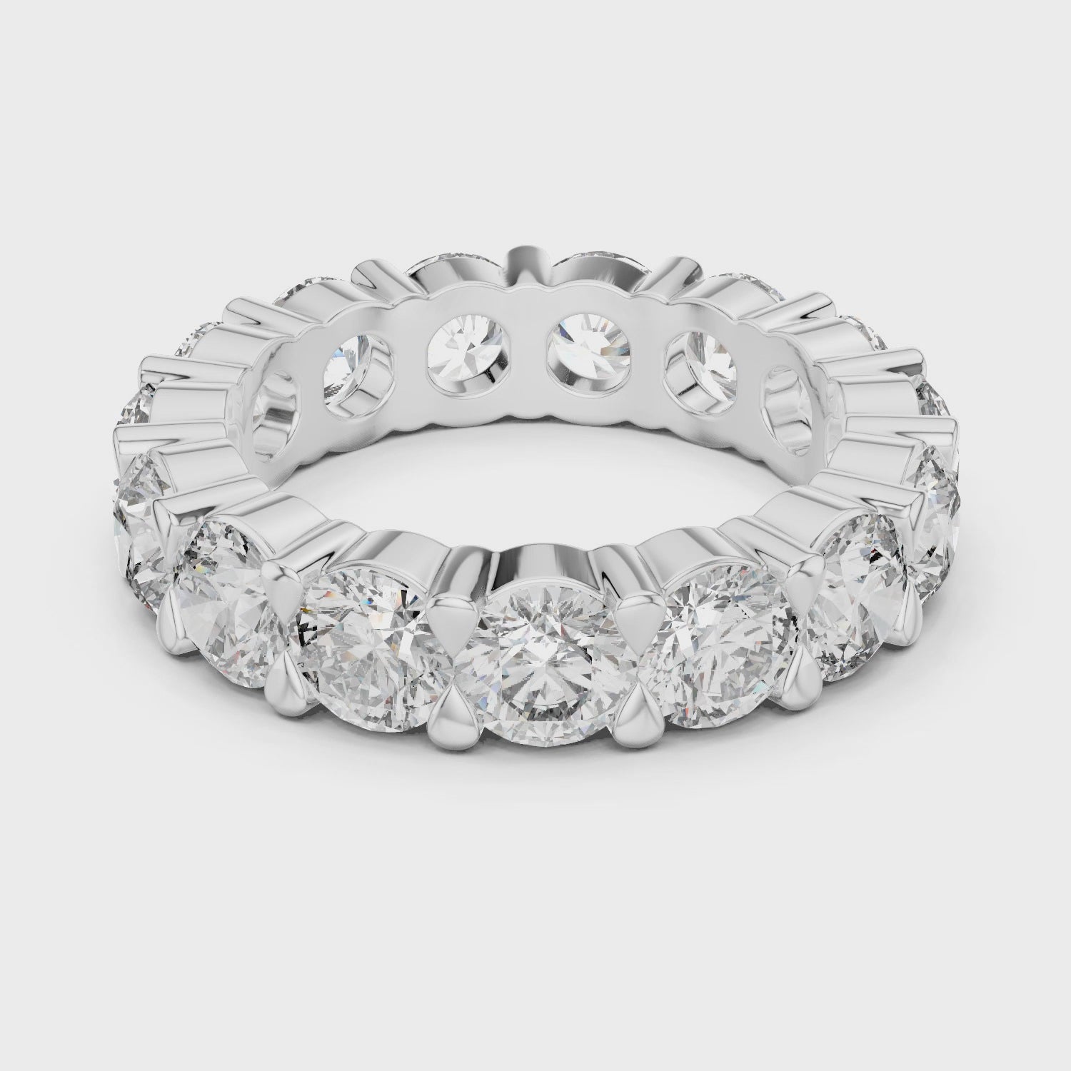 Round Diamond Eternity Band Ring
