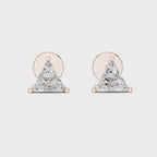 Triangle Cut Diamond Stud Earrings