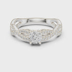 Twisted Pavé Diamond Engagement Ring