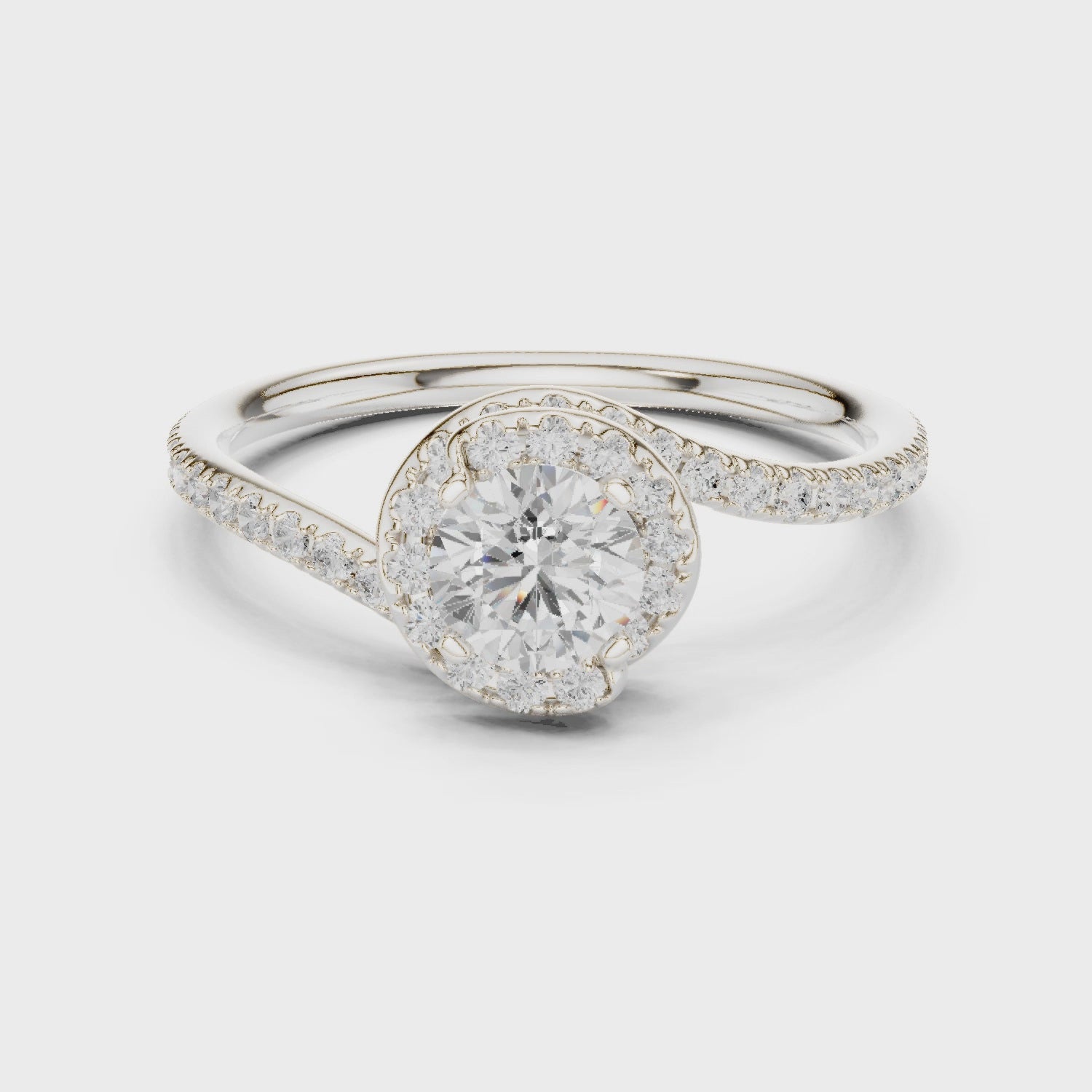 Round Halo Diamond Ring