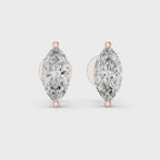 Marquise Cut Diamond Stud Earrings