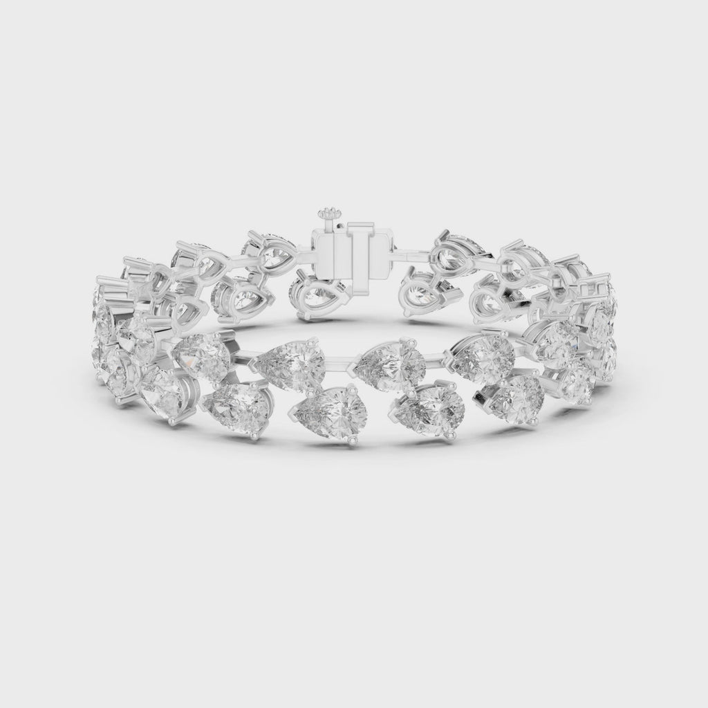 Pear Cut Diamond Tennis Bracelet