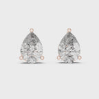 Pear Cut Diamond Stud Earrings