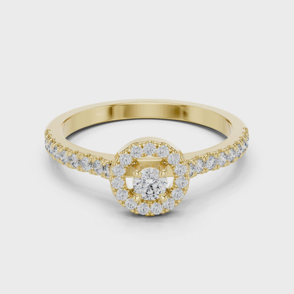 Round Halo Diamond Engagement Ring