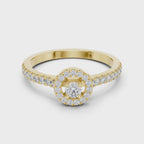 Round Halo Diamond Engagement Ring