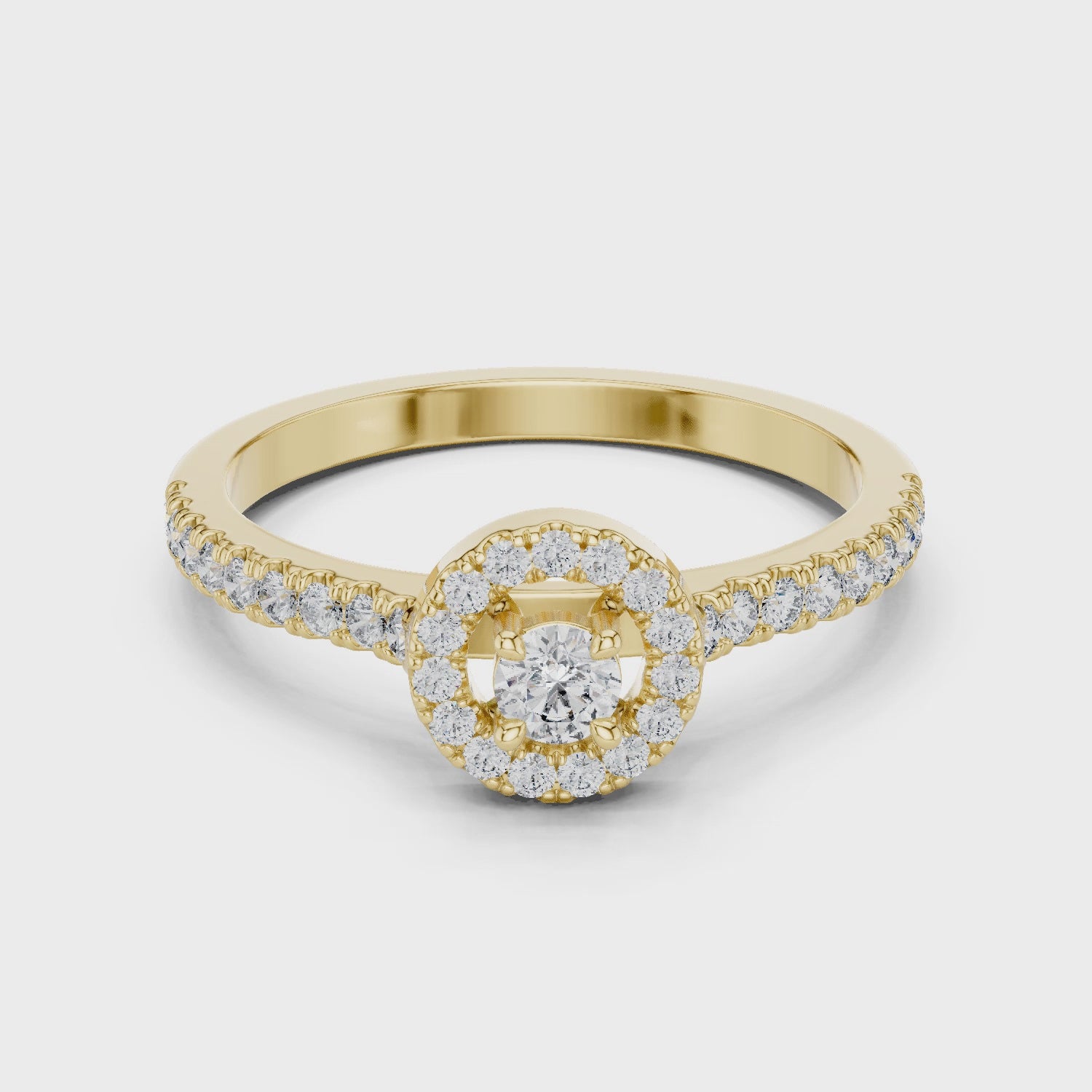 Round Halo Diamond Engagement Ring