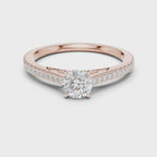 Round Diamond Pavé Engagement Ring