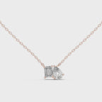 Toi et Moi Emerald & Pear Pendant Necklace