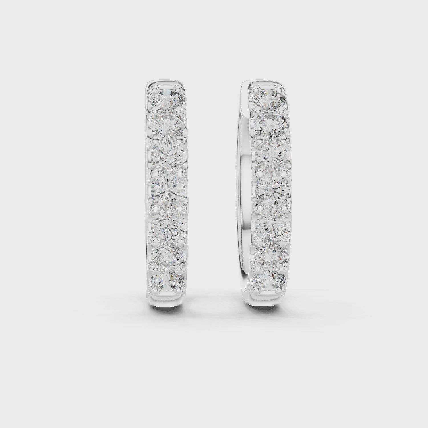 Round Diamond Inside-Out Hoop Earrings