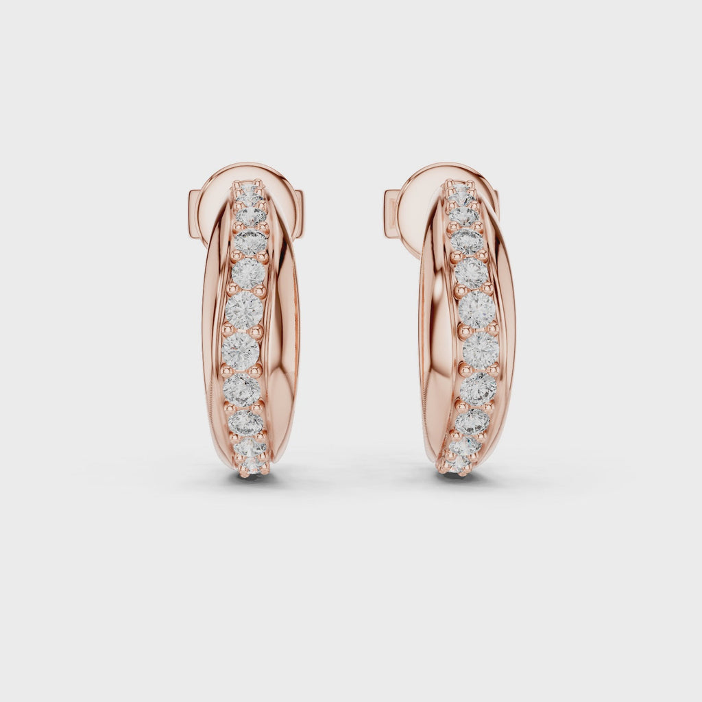 Diamond Pavé Hoop Earrings
