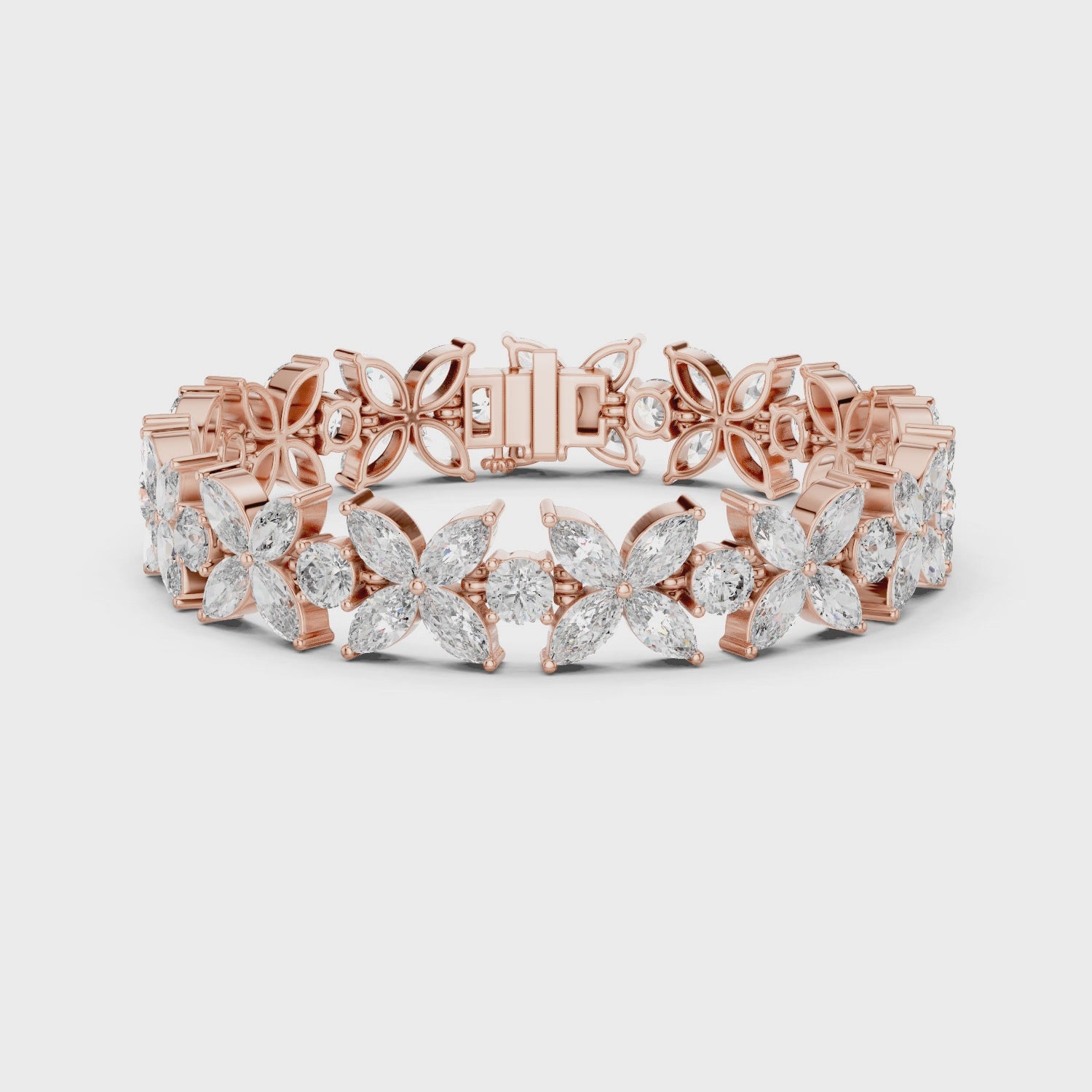 Marquise & Round Diamond Tennis Bracelet
